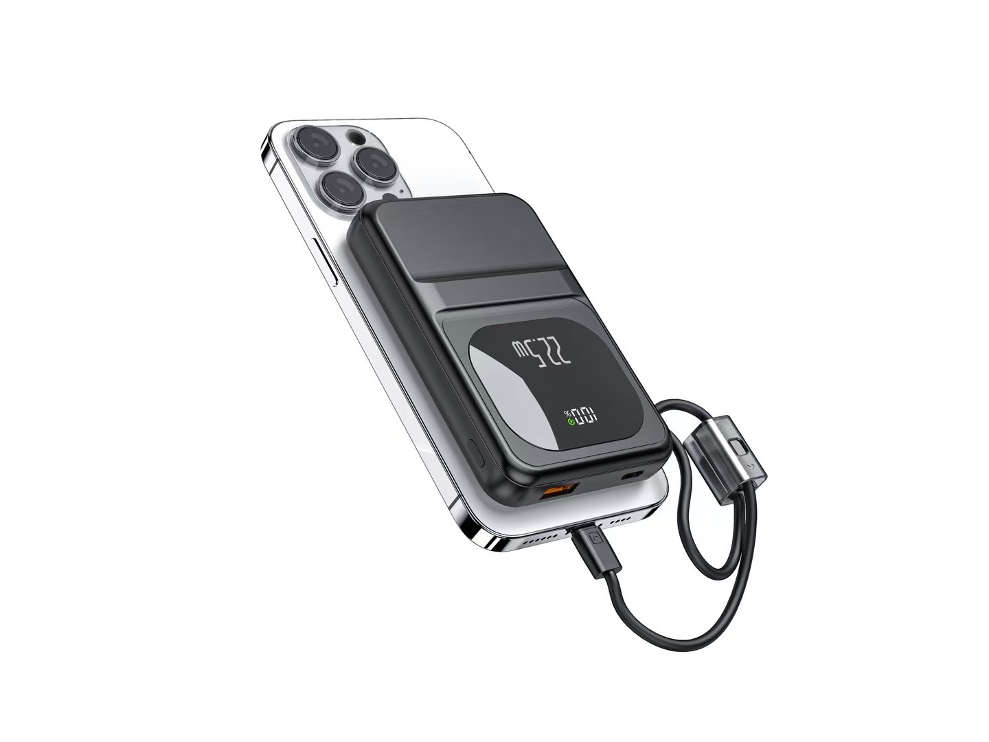 New 22.5W Magnetic Power Bank built-in Type-C cable