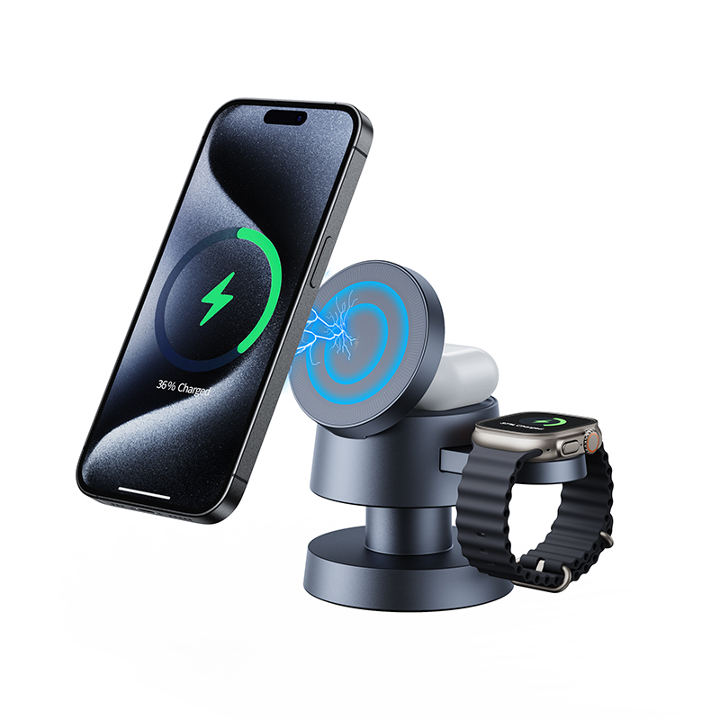Magnet 4-in-1 Wireless Charger with Mushroom lamp