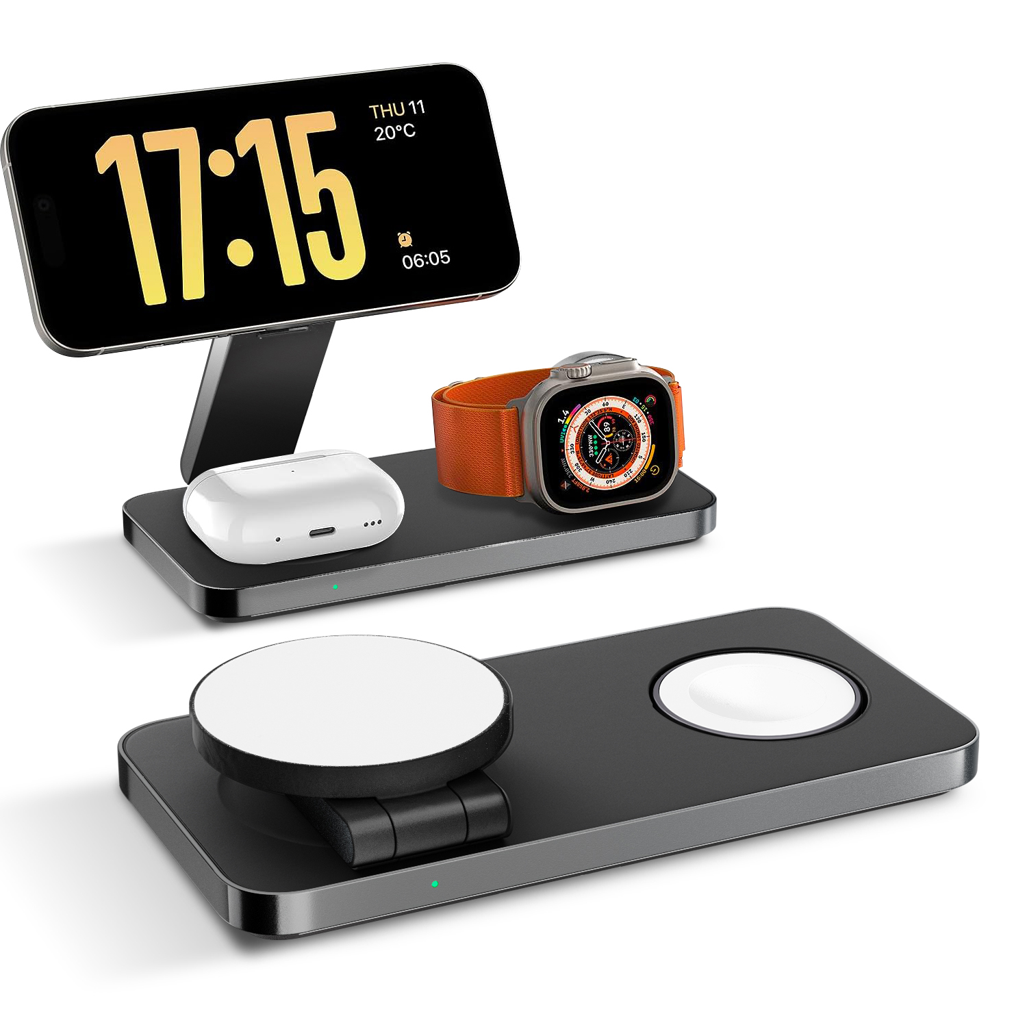 3-in-1 foldable Magnatic Wireless Charger