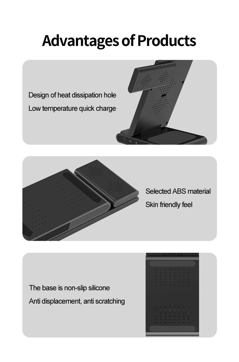 Innovative Design 3-in-1 Foldable Wireless Charger