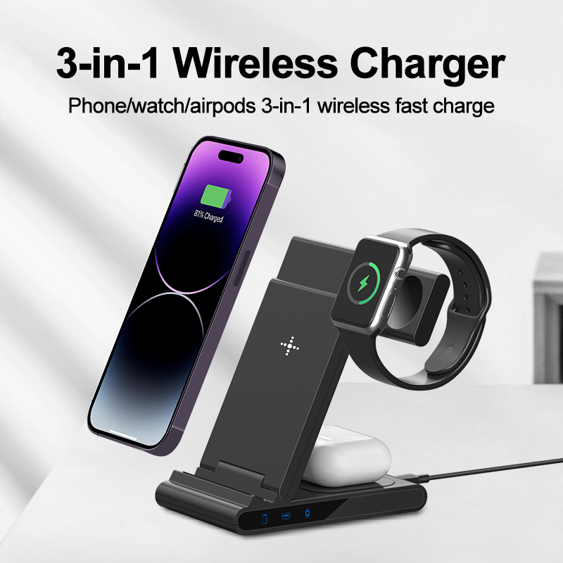Innovative Design 3-in-1 Foldable Wireless Charger