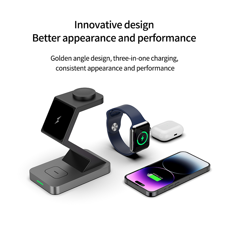 Magnetic Suction 3-in-1 Wireless Charger